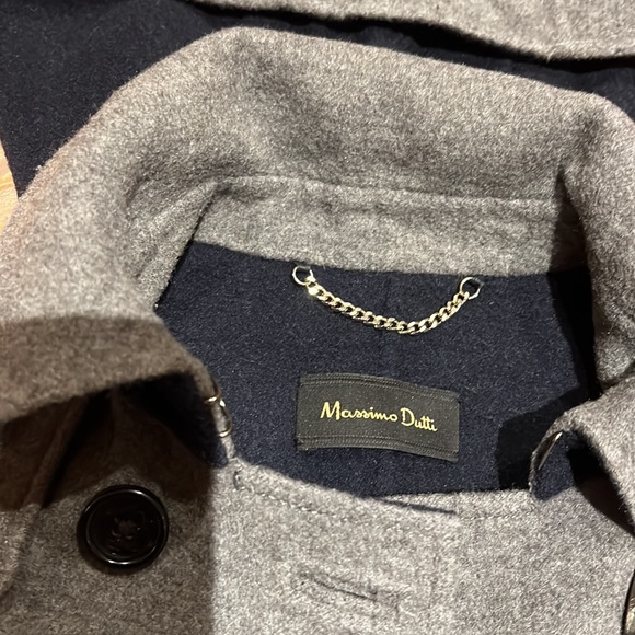 Grey coat from massimo dutti. Good used condition. Size 2. Removable hood. - Picture 2 of 5